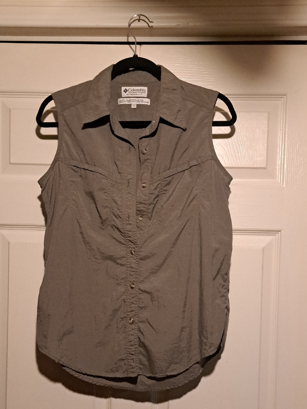 🪖Columbia-Women's Sleeveless Button-Front Utility Shirt Navy army green Casual